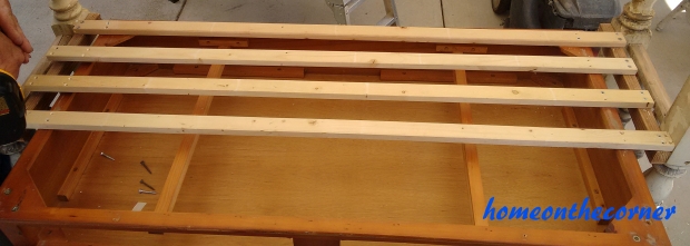 wood slats underneath