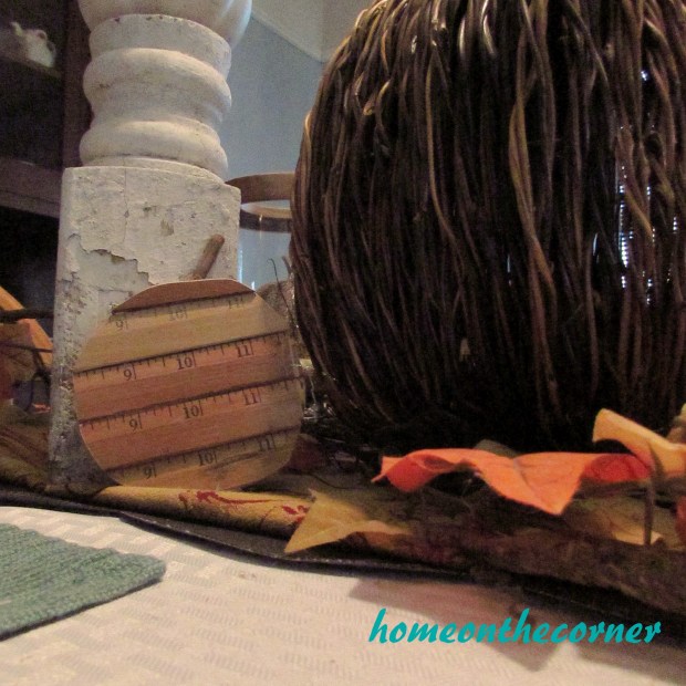 Fall Tablescape Ruler Pumpkin 2015