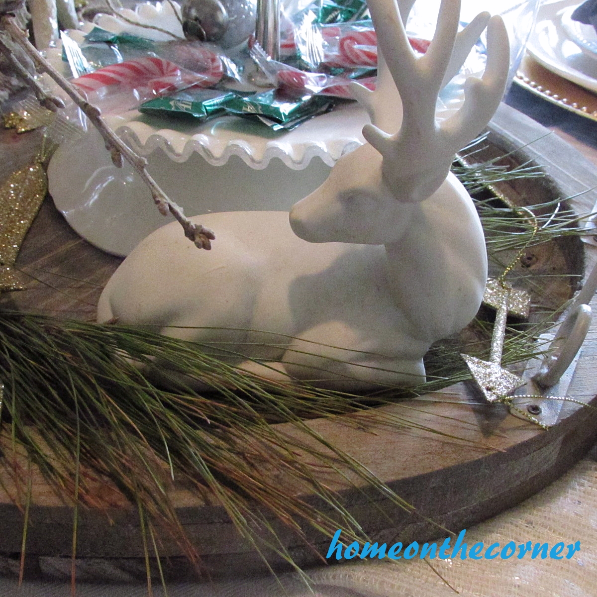 Dining Room Christmas 2015 White Deer