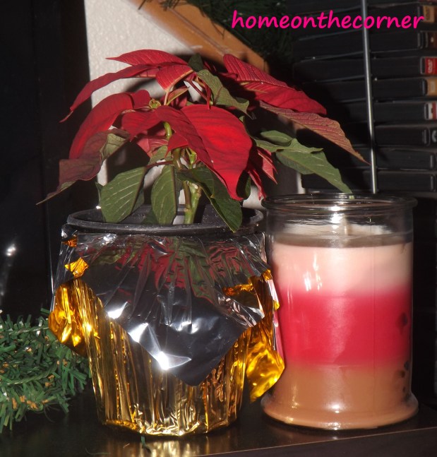 Poinsettias and Candles