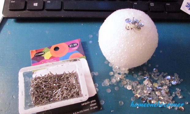 Sequin Christmas Ornament Supplies