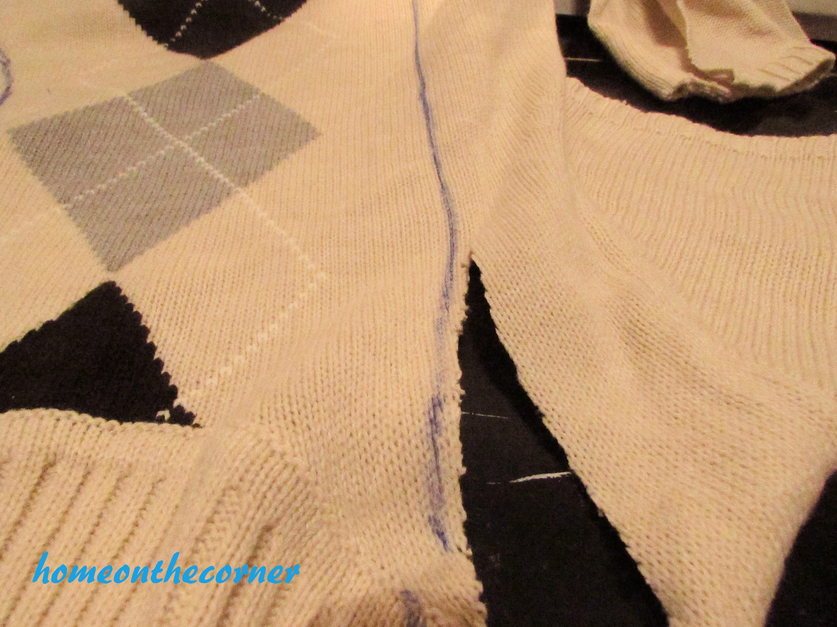 Sweater Stocking Tutorial Cut