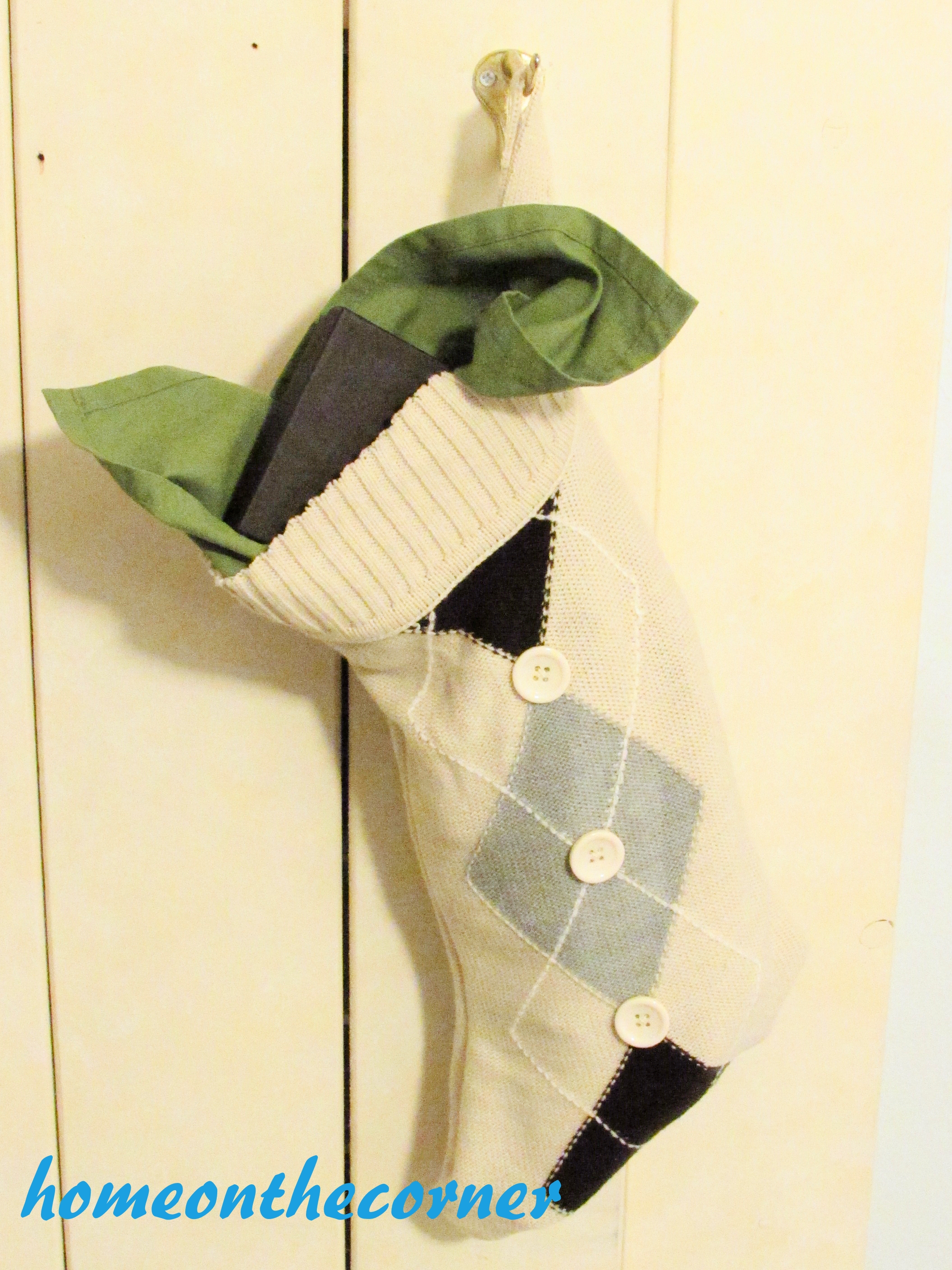 sweater stocking tutorial finished