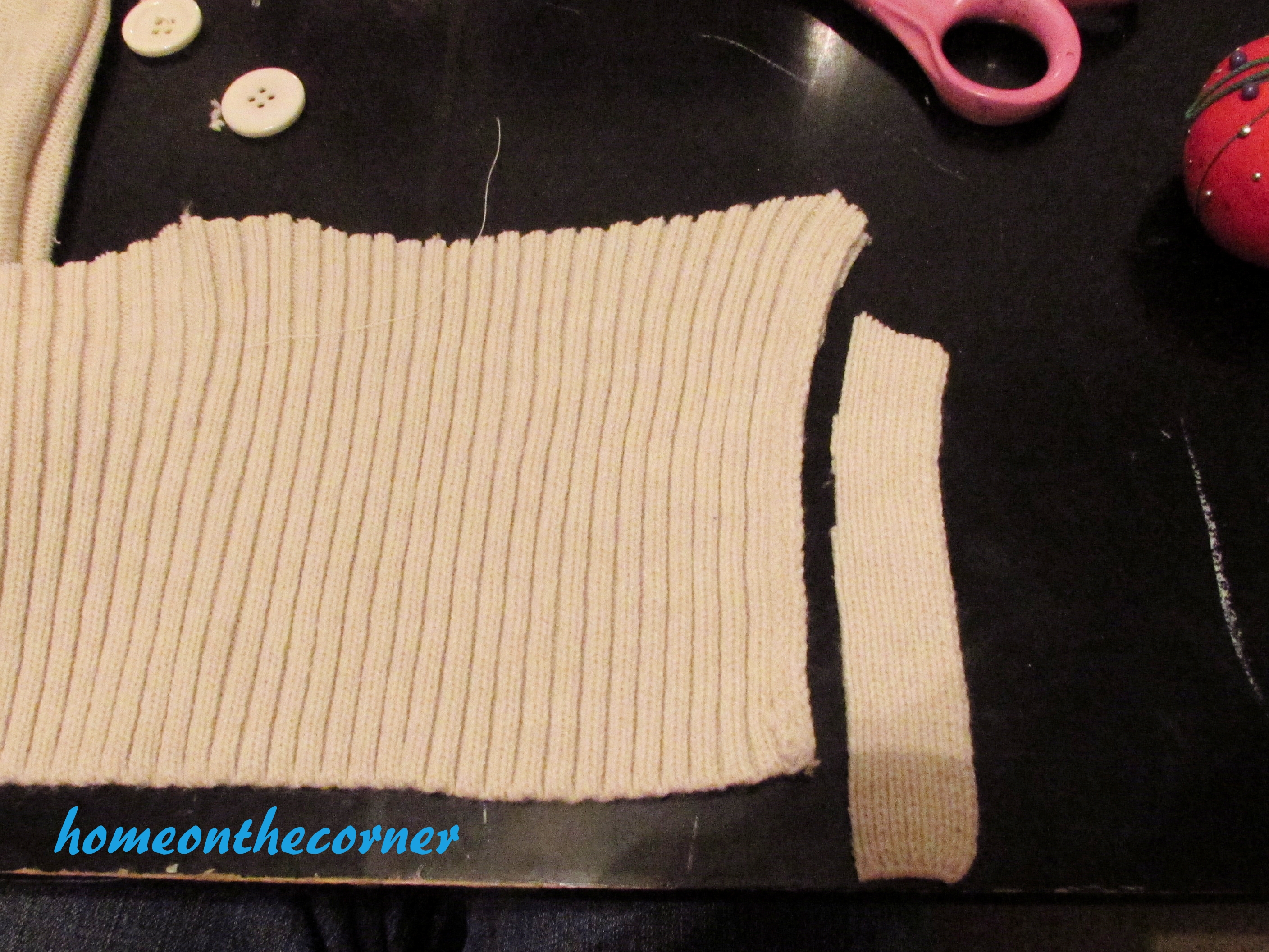 Sweater Stocking Tutorial Ribbing
