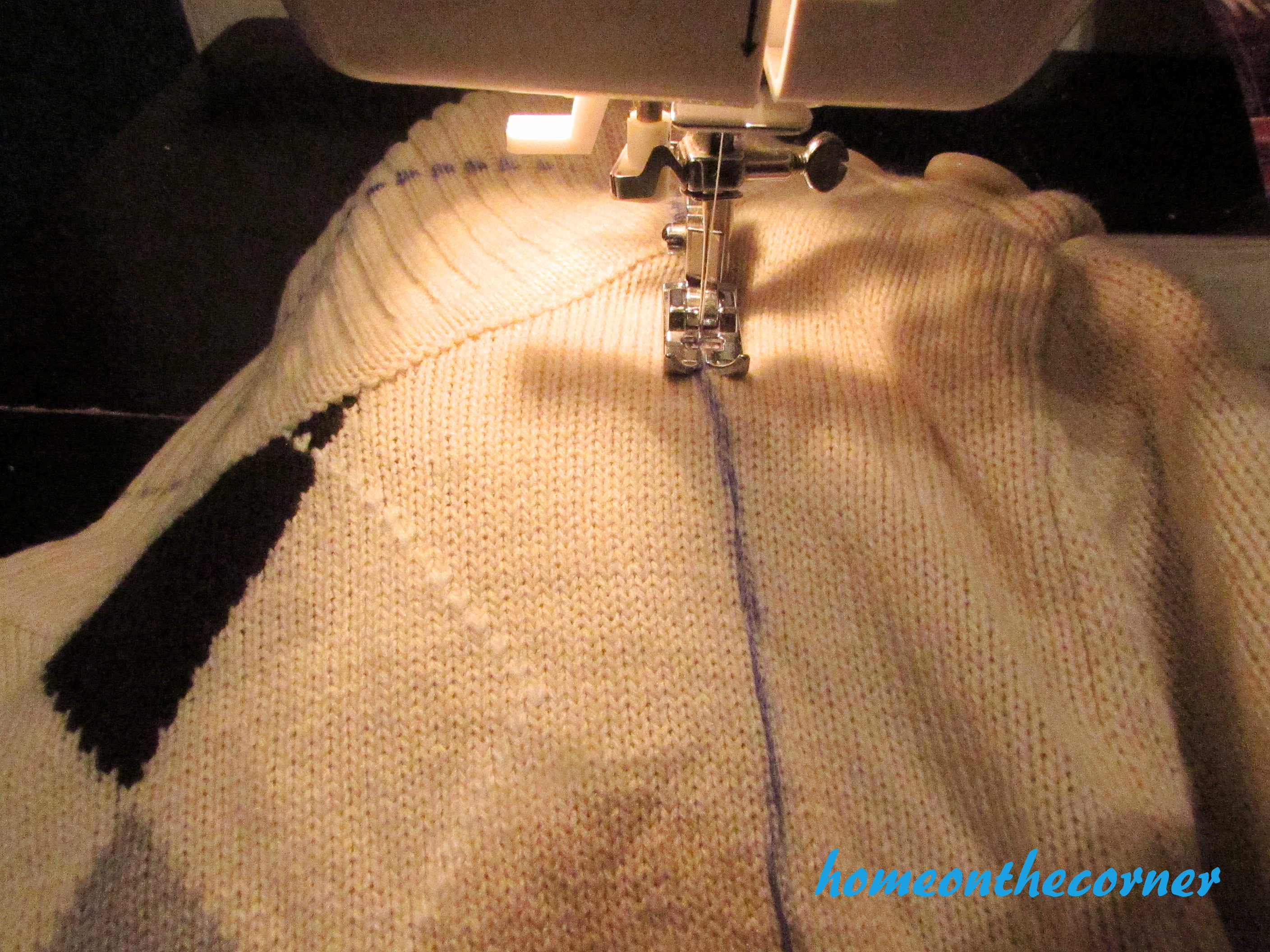 Sweater Stocking Tutorial Seam