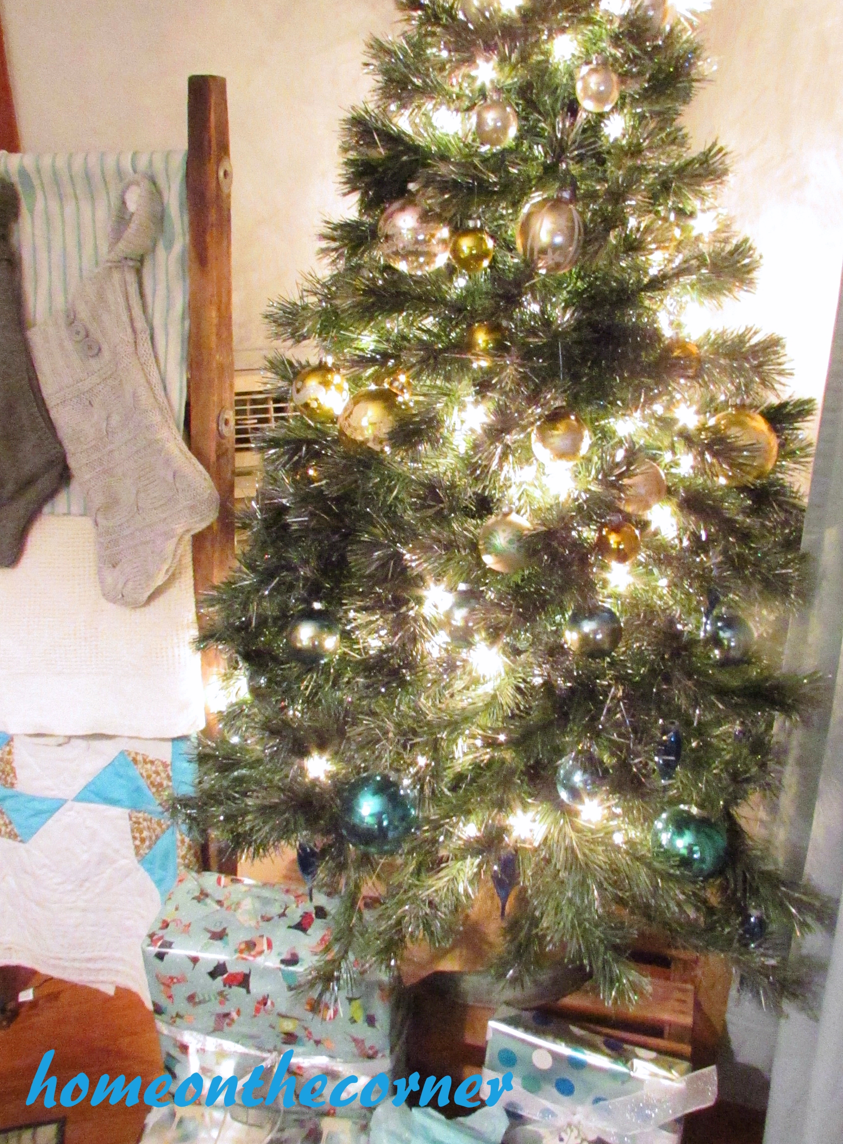 sweater stockings and tree