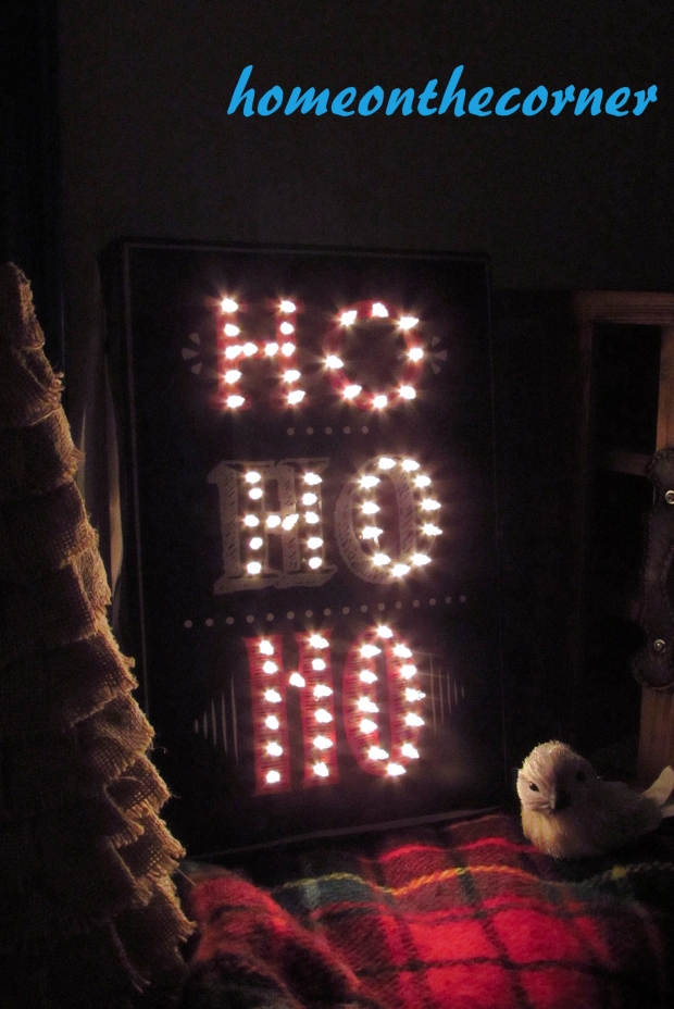 ho ho ho lighted box in the dark