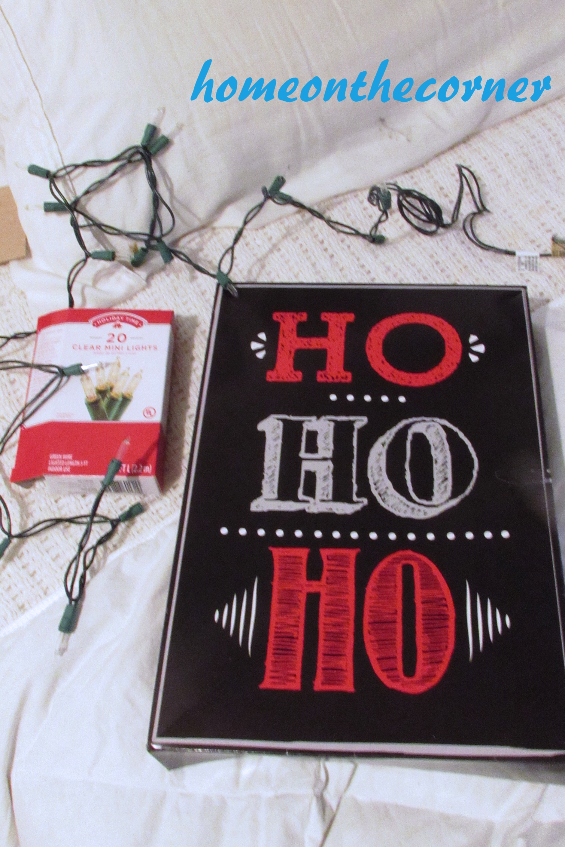 Ho Ho Ho lighted box supplies