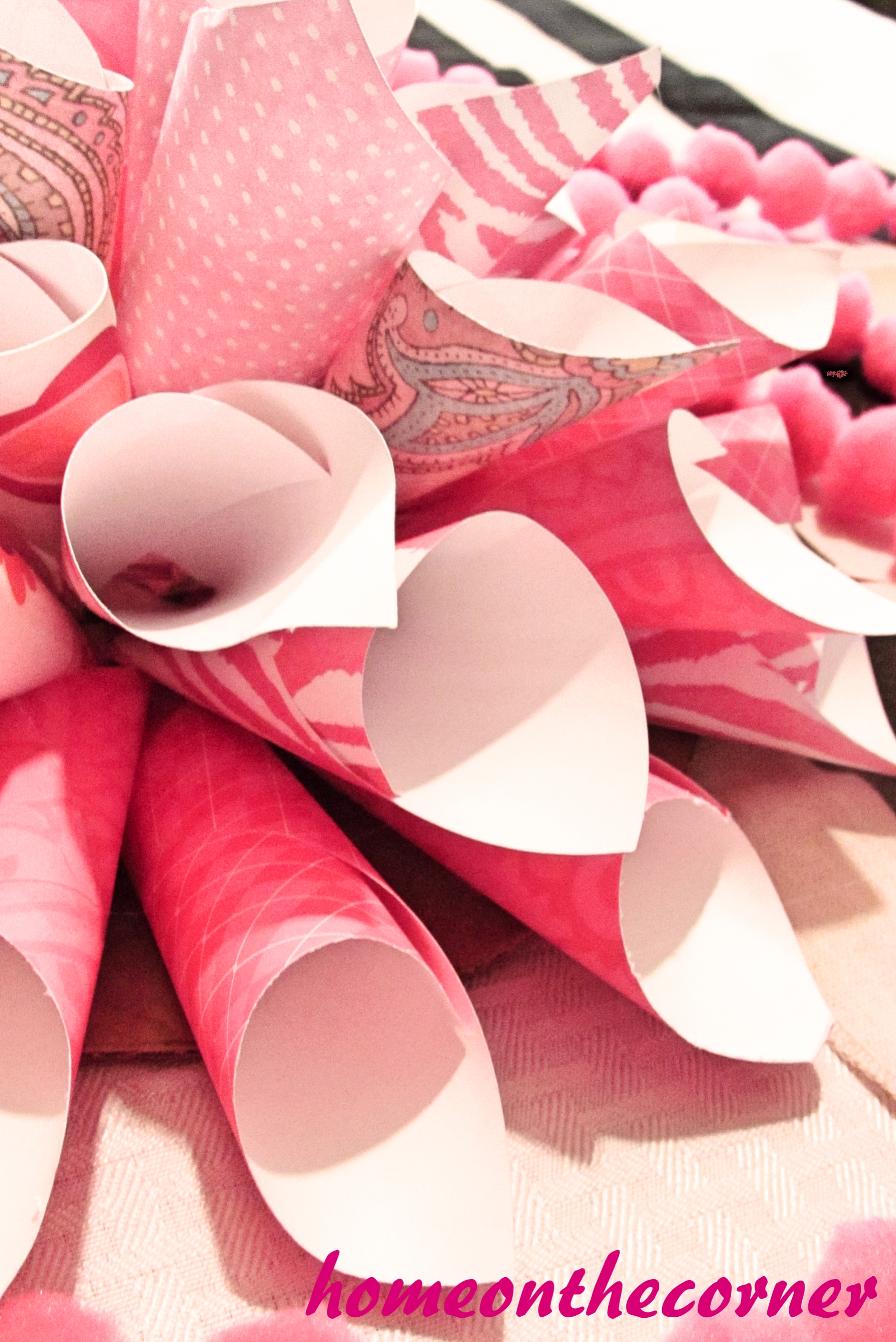 Pink Paper Flower Close Up