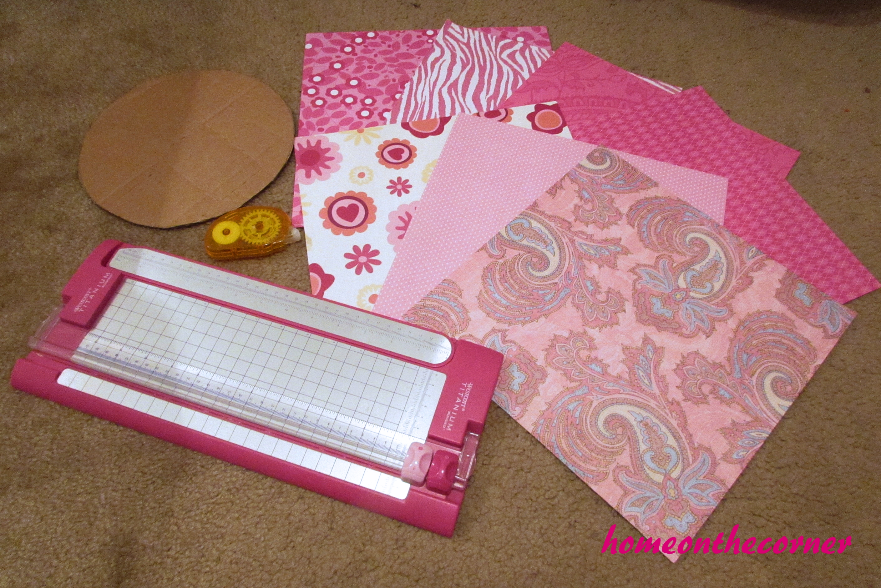 Pink Paper Wall Flower Tutorial