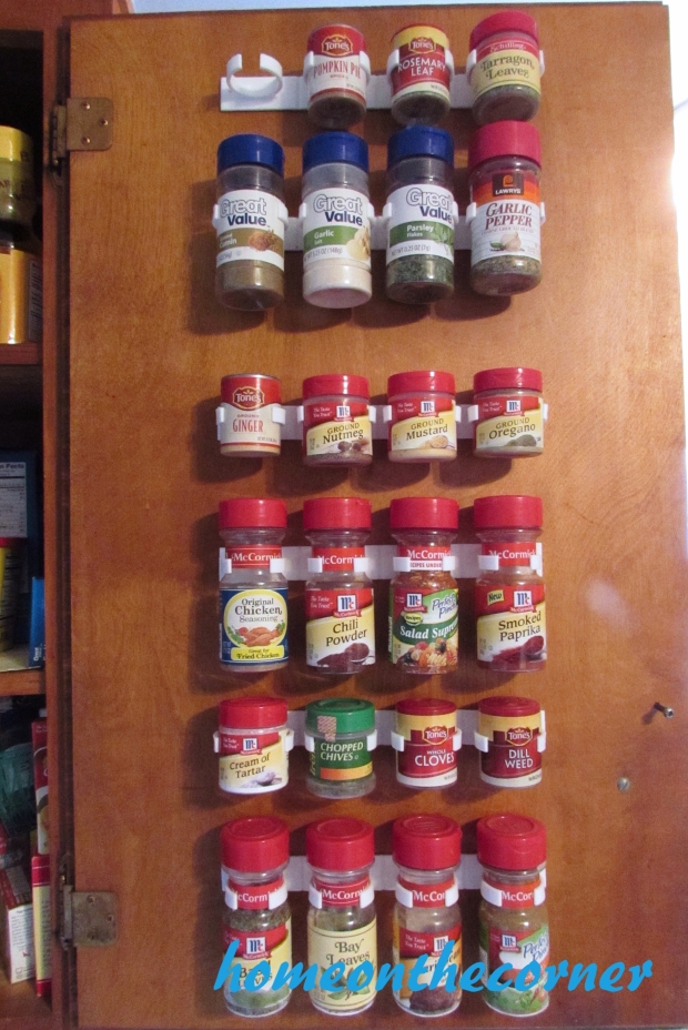 spice organizer full of jars
