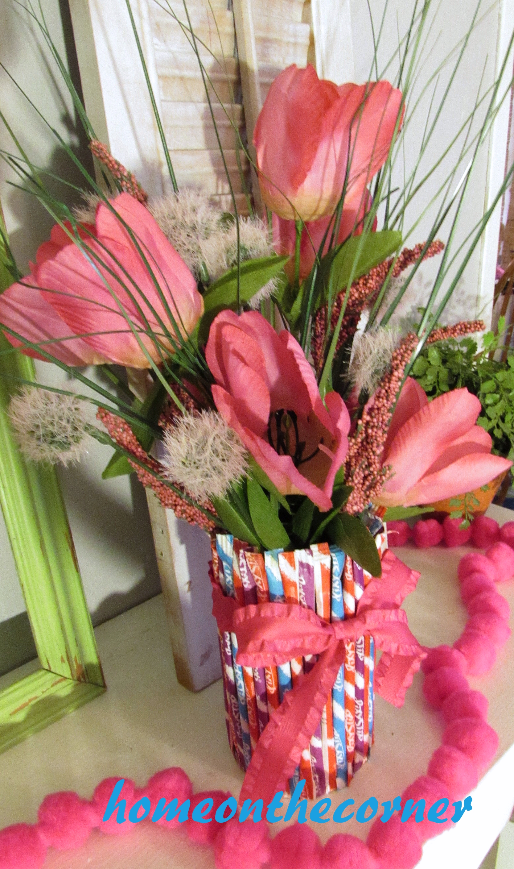 valentine mantel flower vase 2016