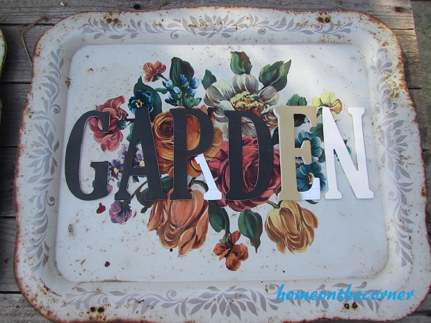 floral metal trays garden layout