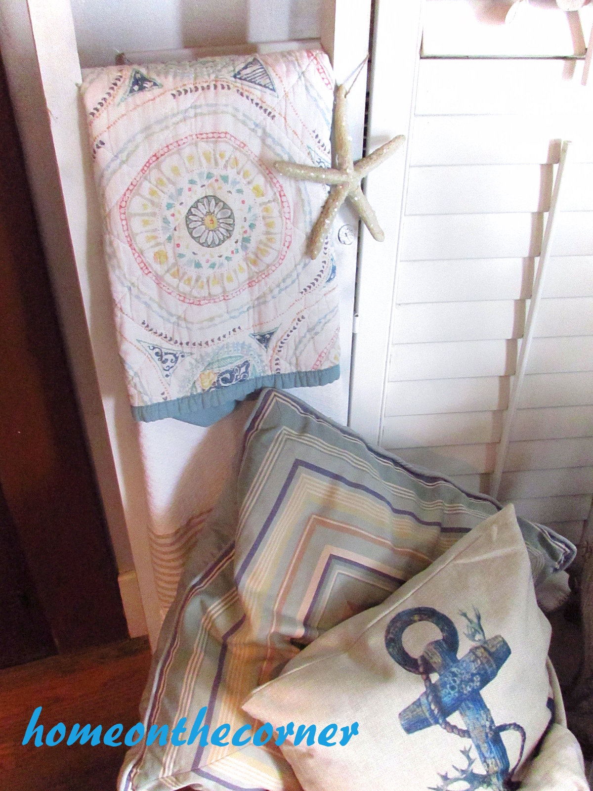 dining room refresh blankets and pillows