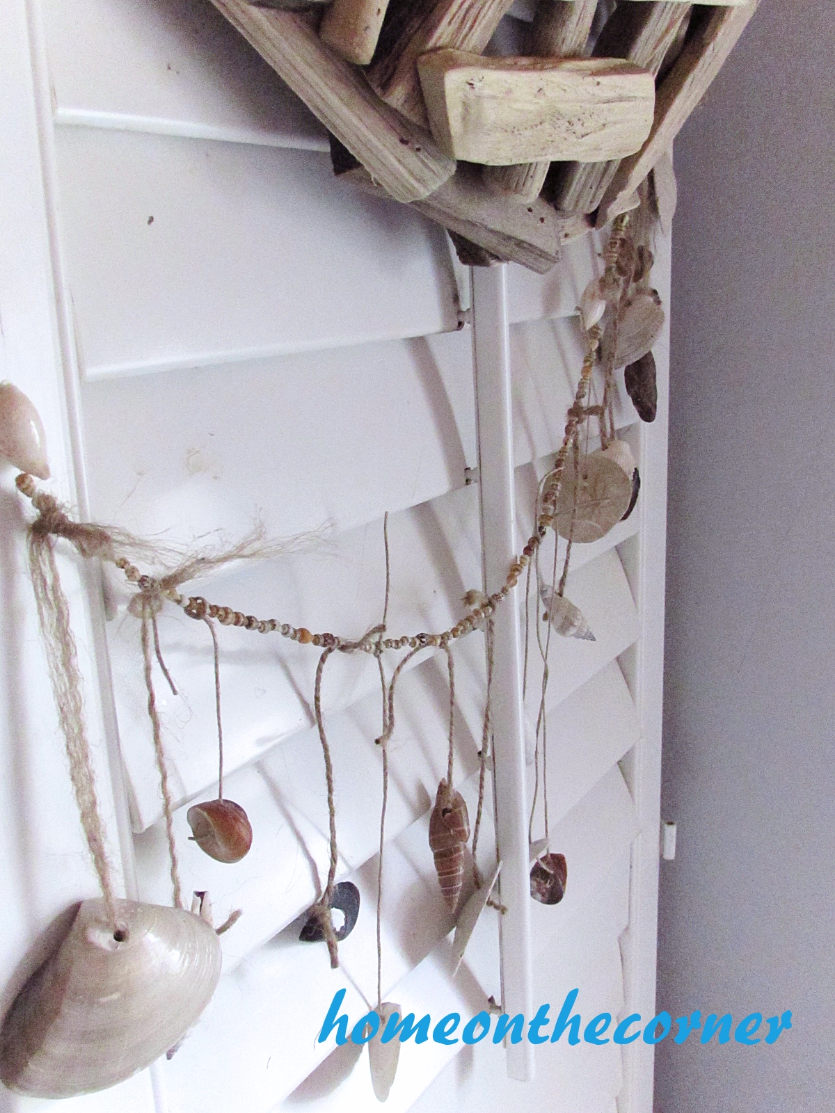 dining room refresh seashell garland