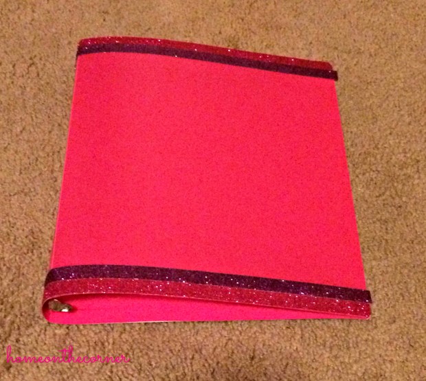 Pink Binder with Tape