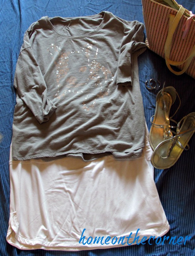 finds and fashions pink and grey dog