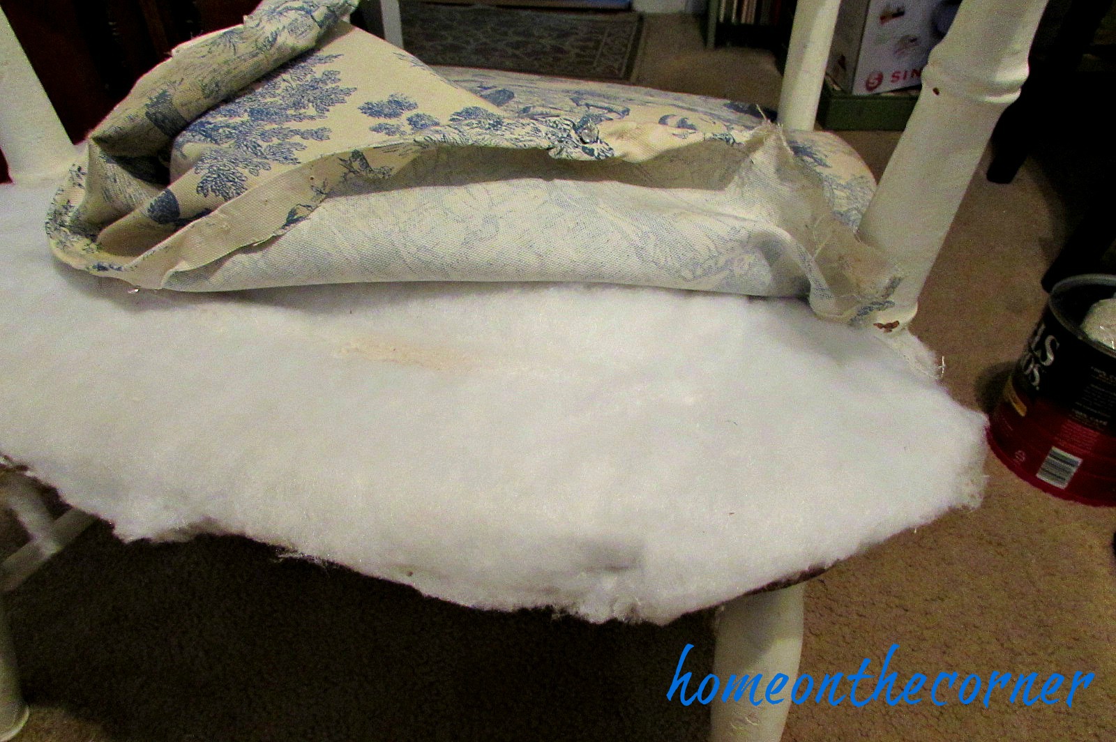 grandpas chair makeover seat