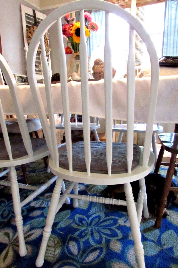 kitchen chair makeover white farmhouse