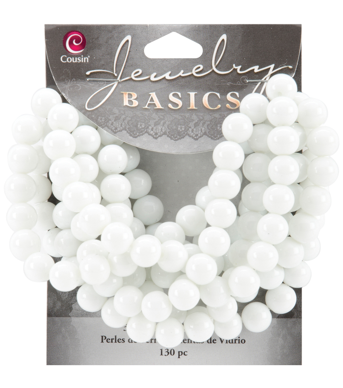 white beads