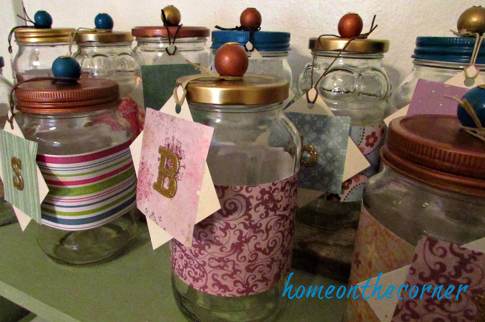 christmas jars with initials