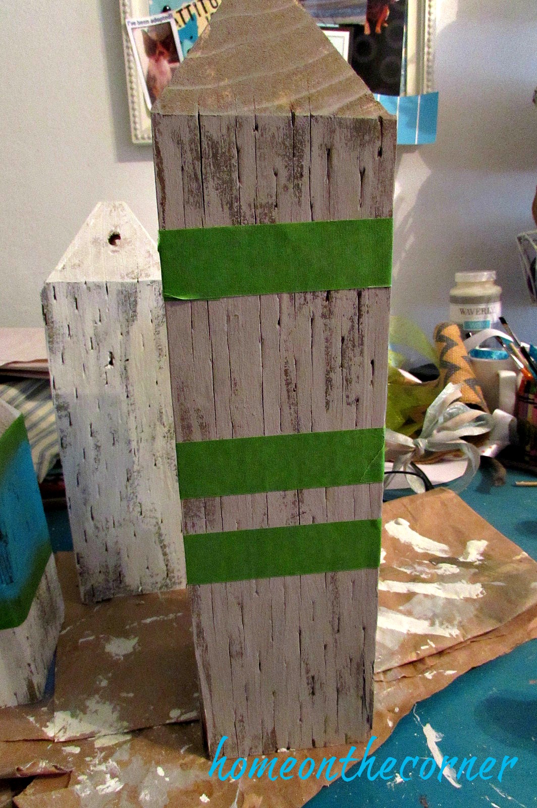 ocean buoy grey painting stripes