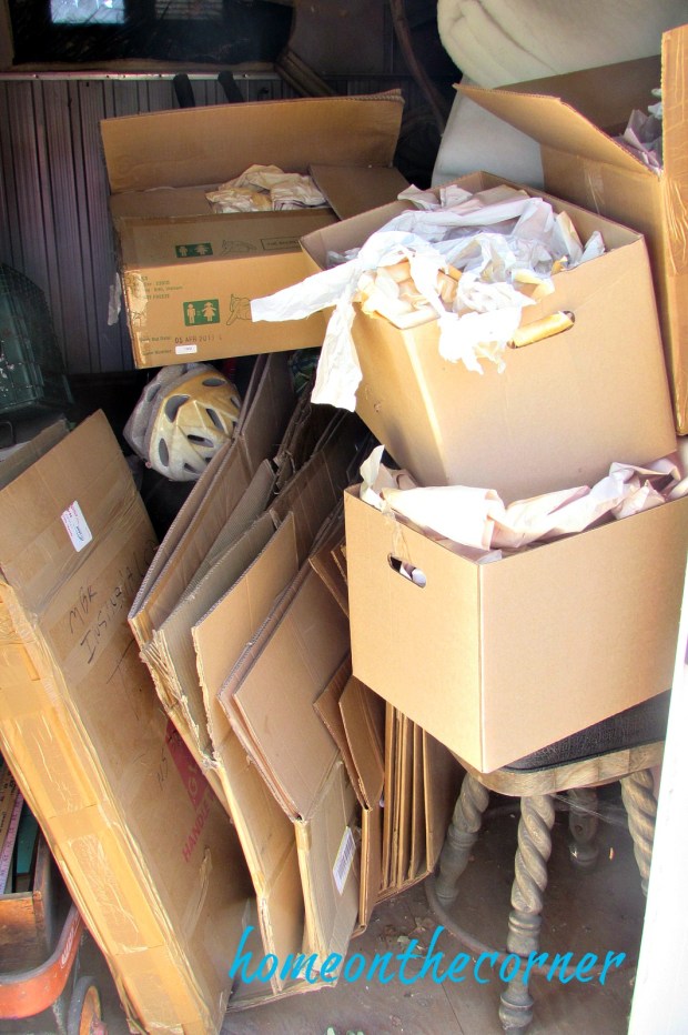 shed full of boxes