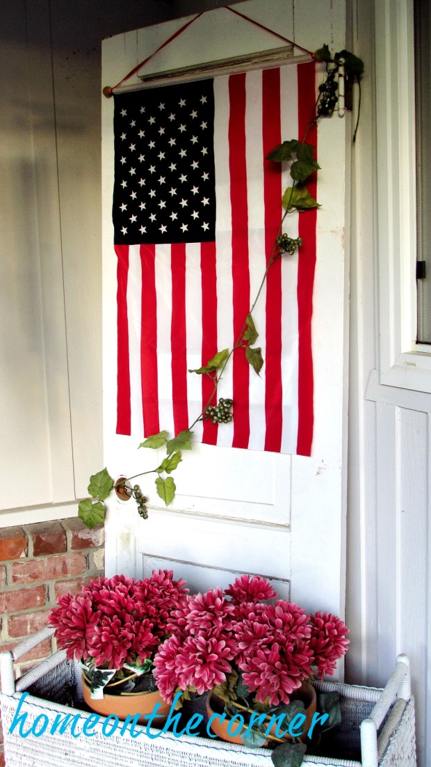 patriotic porch door flag