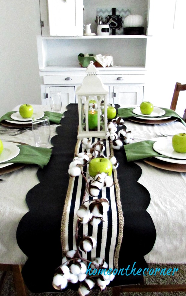 fall dining room green and black 2017