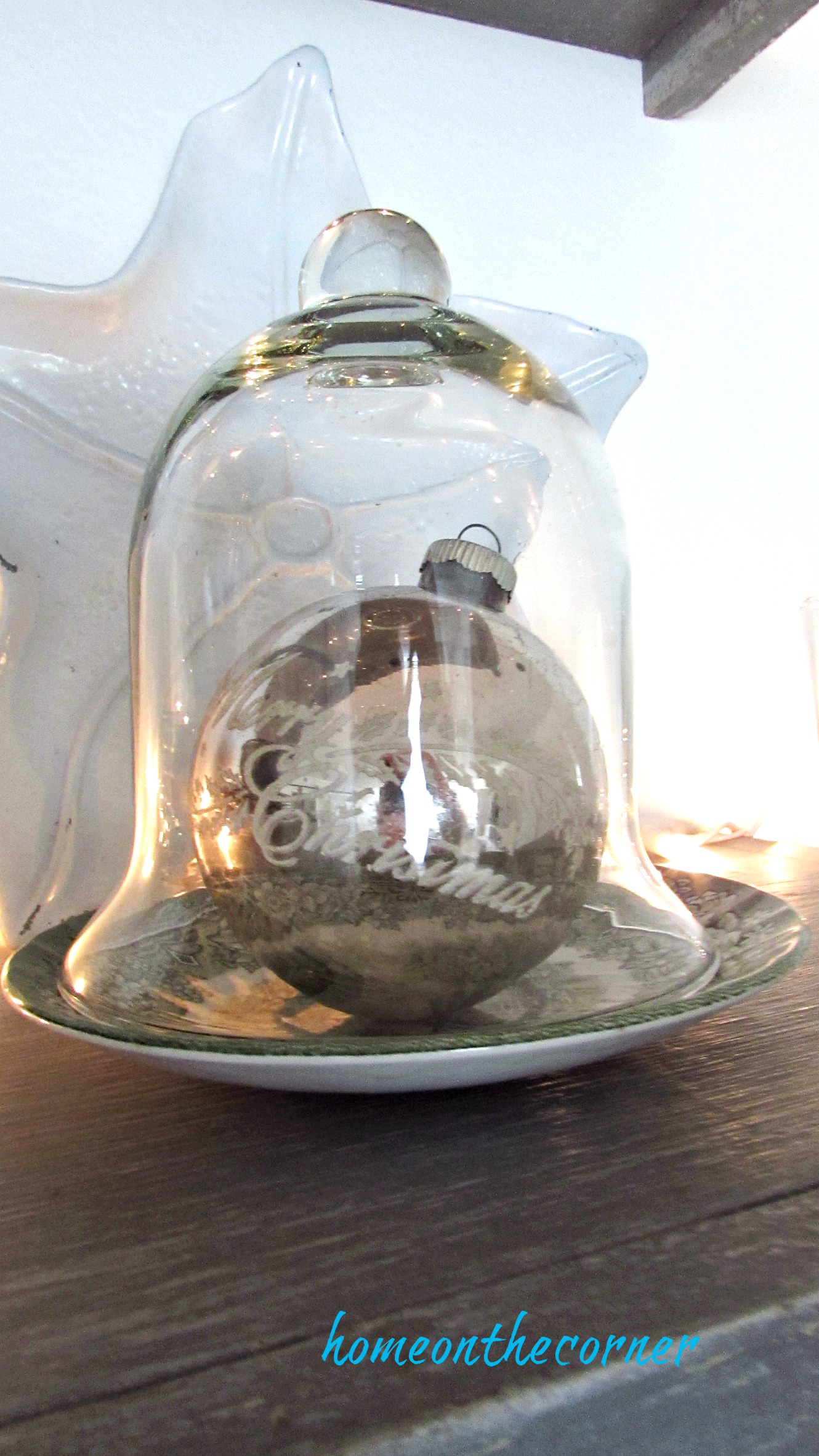 christmas 2017 dining room christmas ornament in cloche