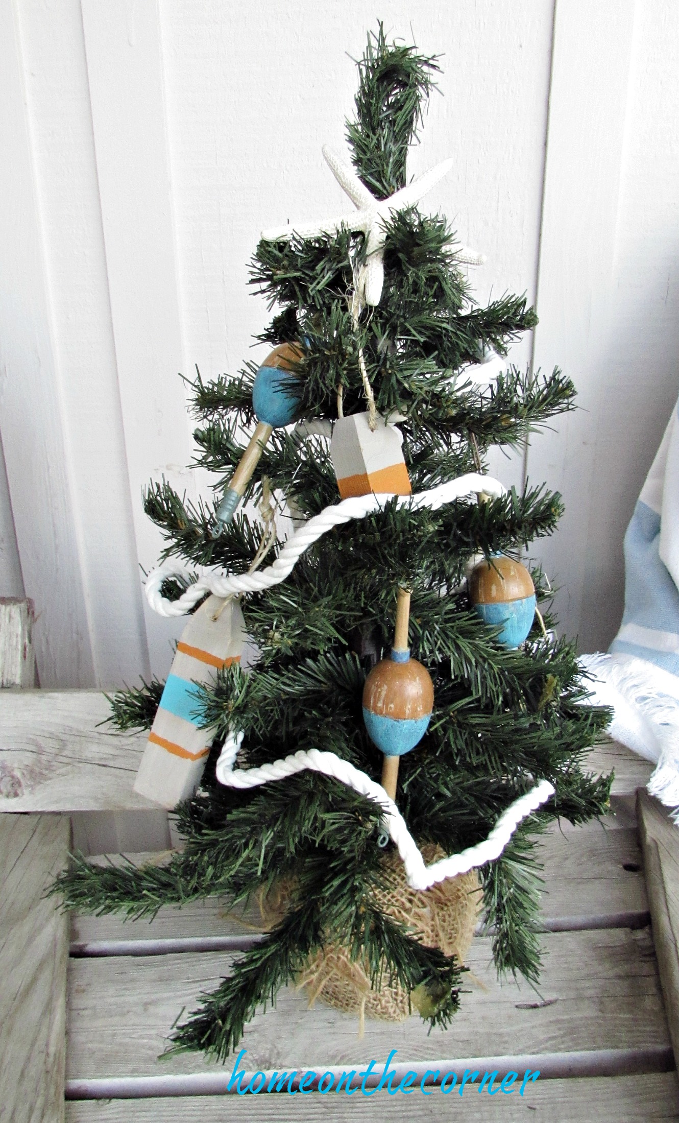 Christmas Wooden Buoy Ornament
