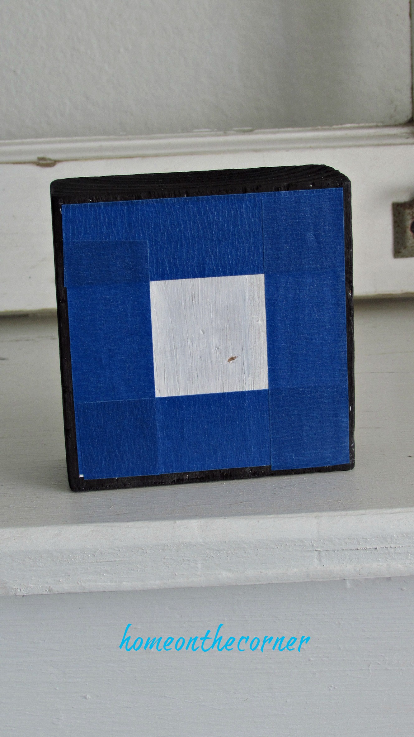 wooden block painters tape