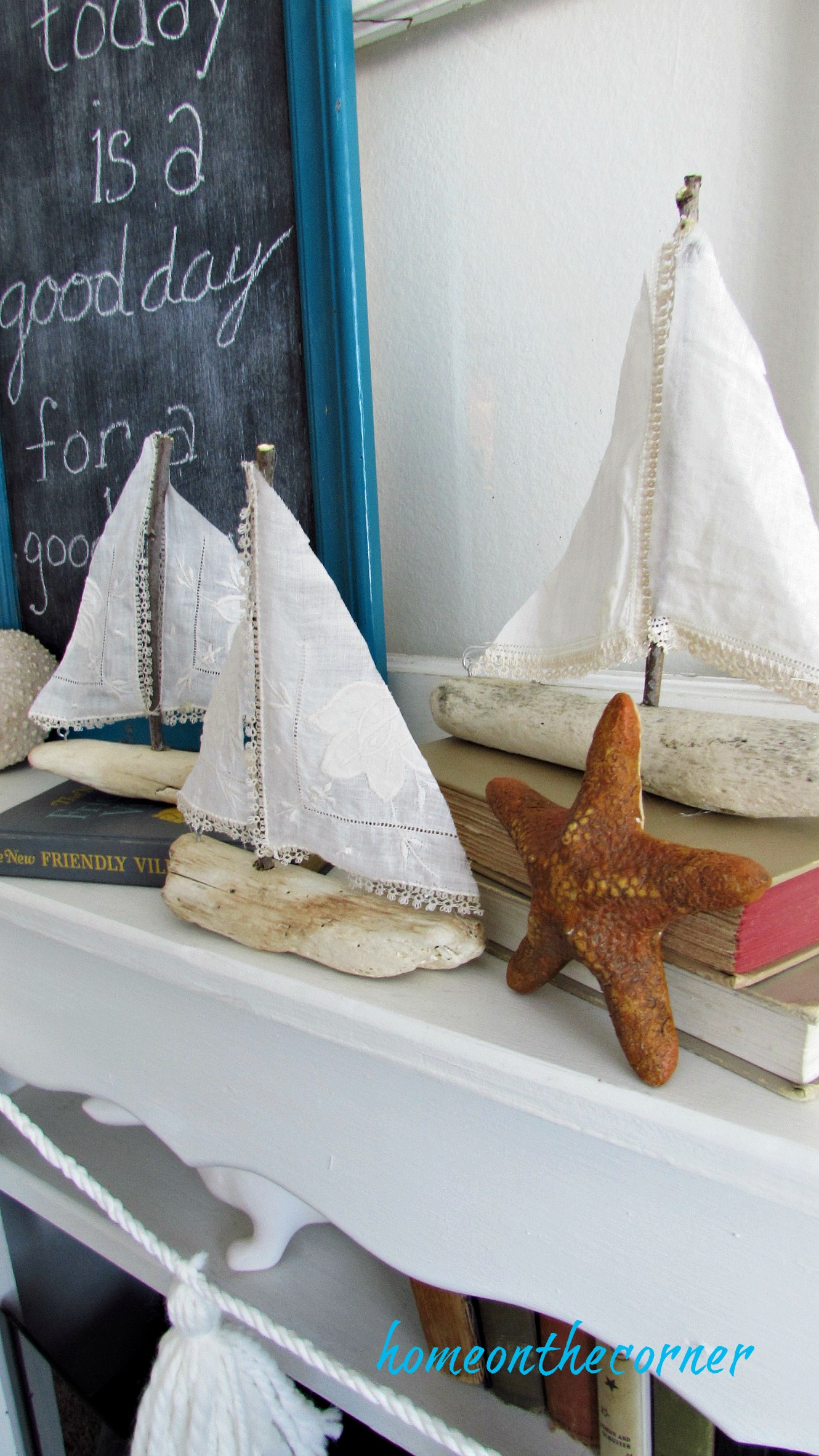 driftwood sailboat coastal display ocean