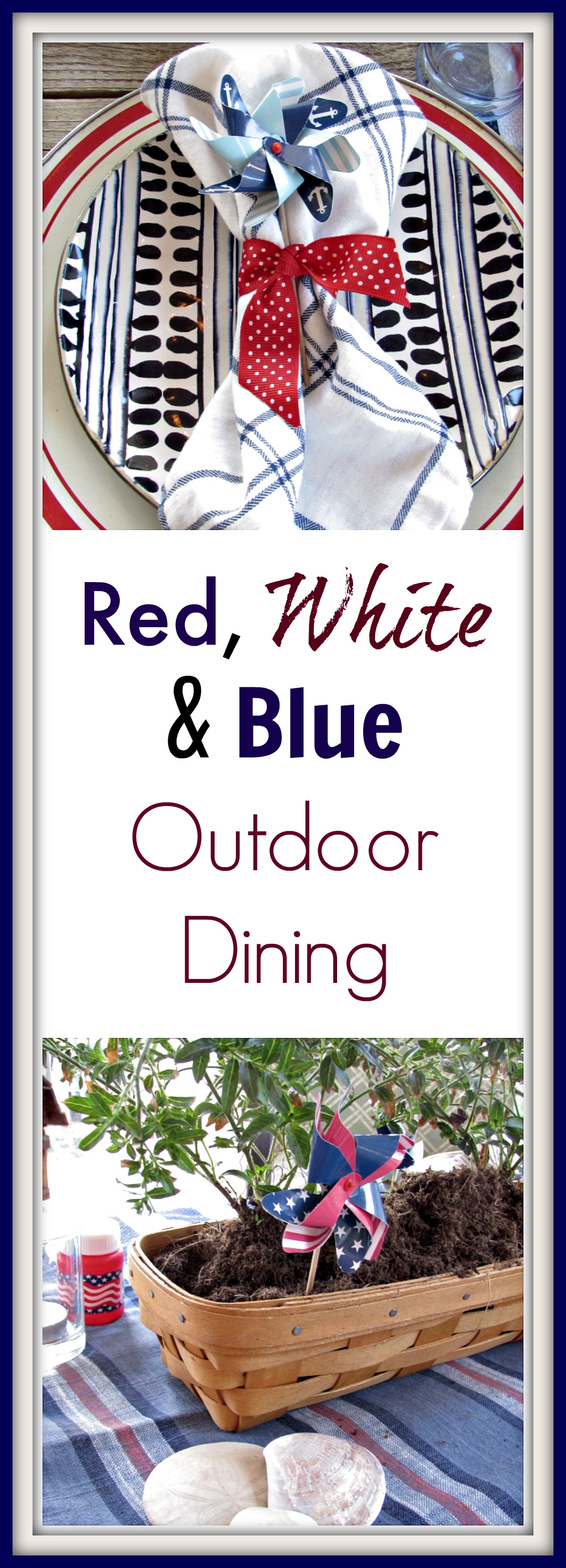 Red, White and Blue Tablescape
