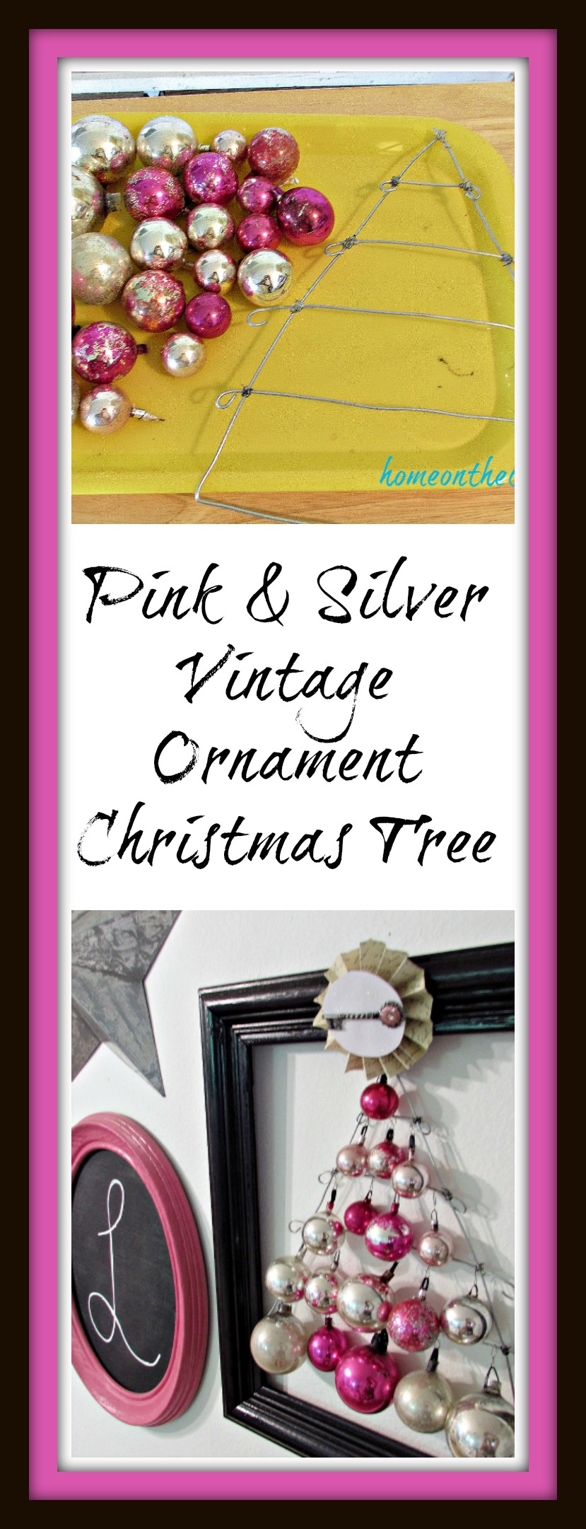 Pink and Silver Ornament Tree Title