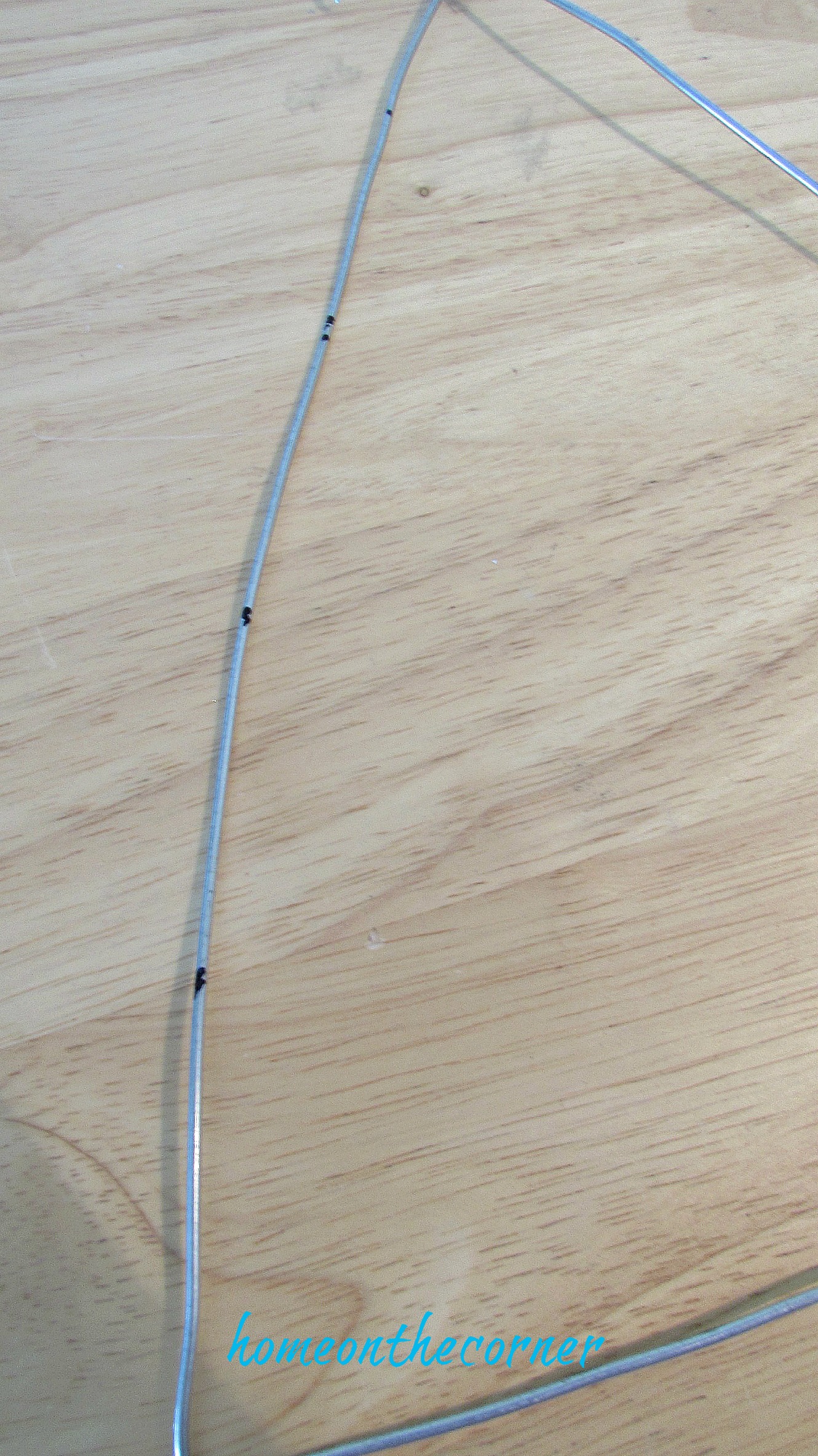 pink christmas ornament tree wire triangle