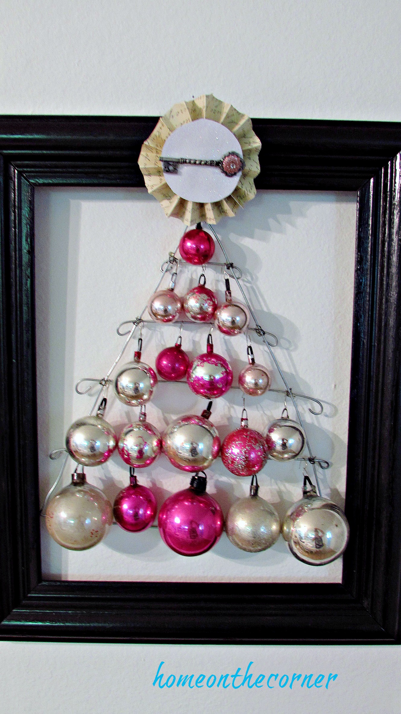 pink christmas tree ornament tree topper