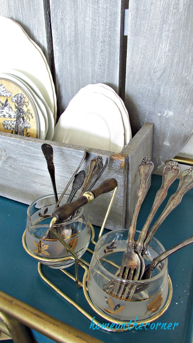 early fall dining room vintage silverware