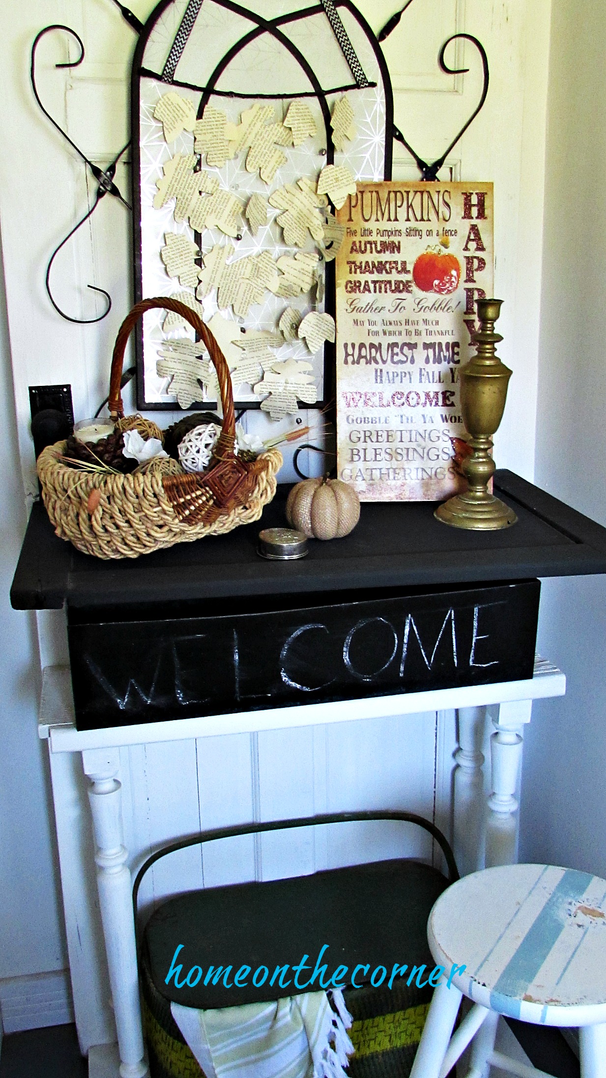 early fall entryway neutral colors texture