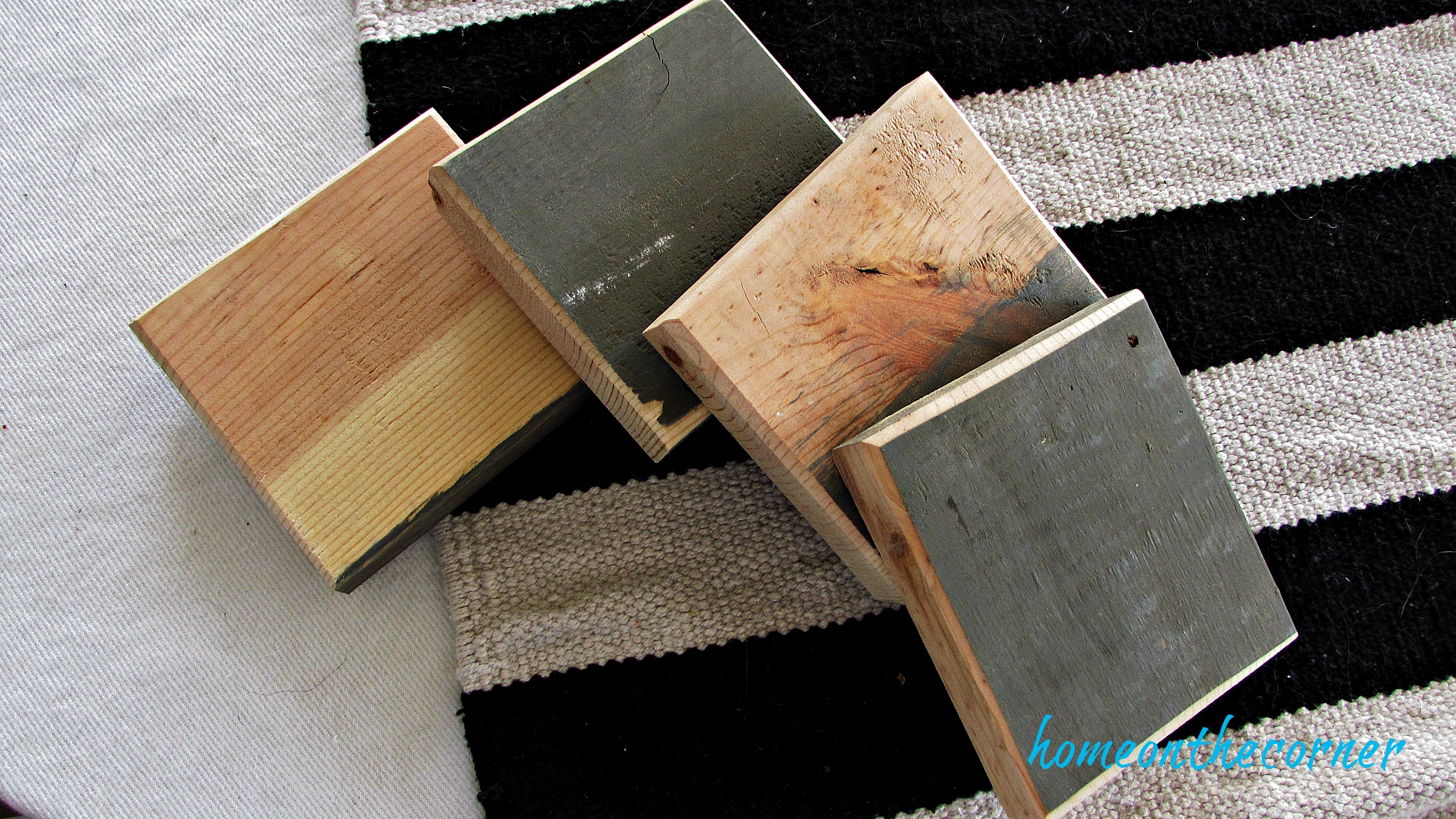 Skull coaster blocks of wood