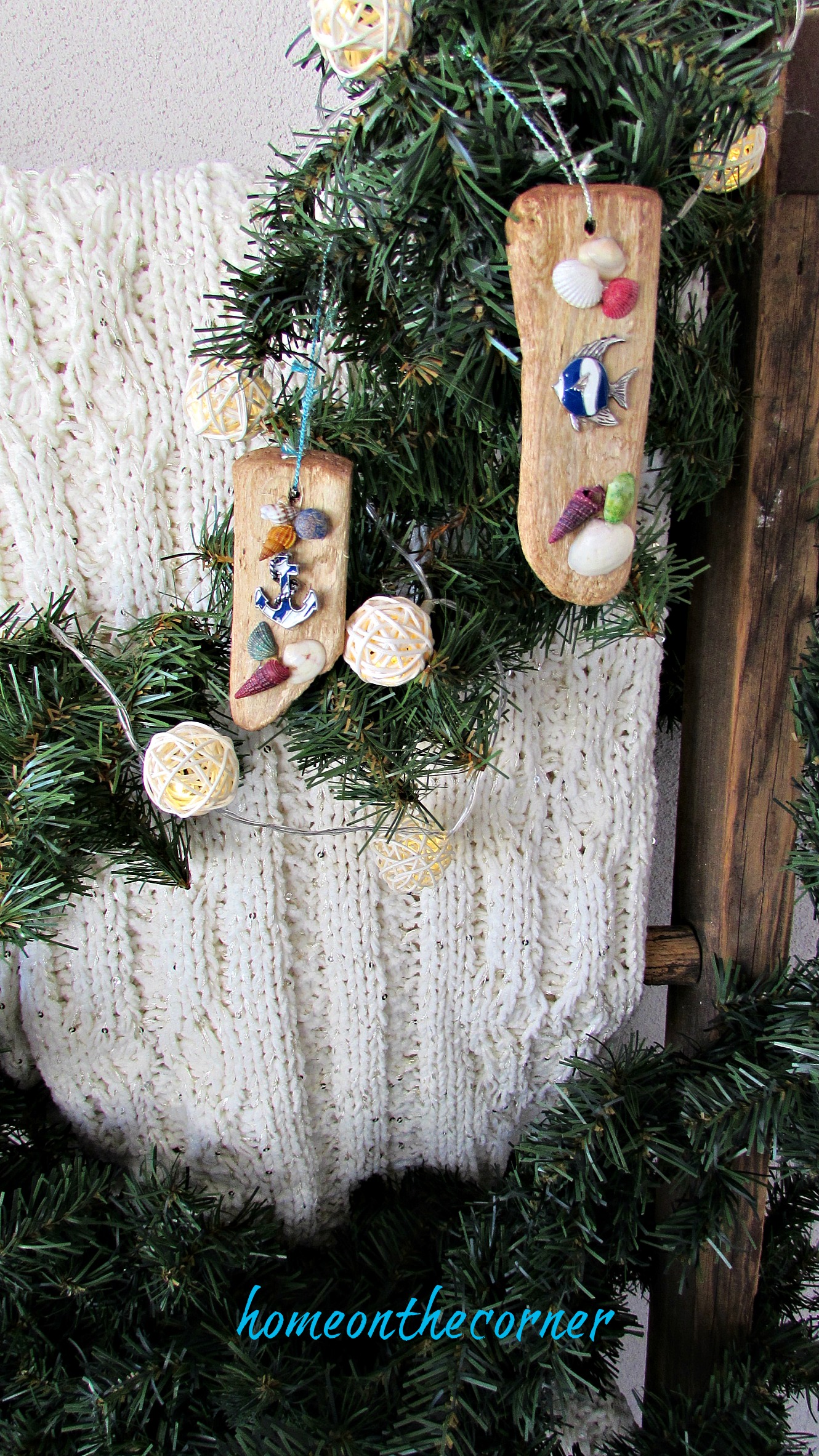 ornament exchange fish, anchor blue, turquoise