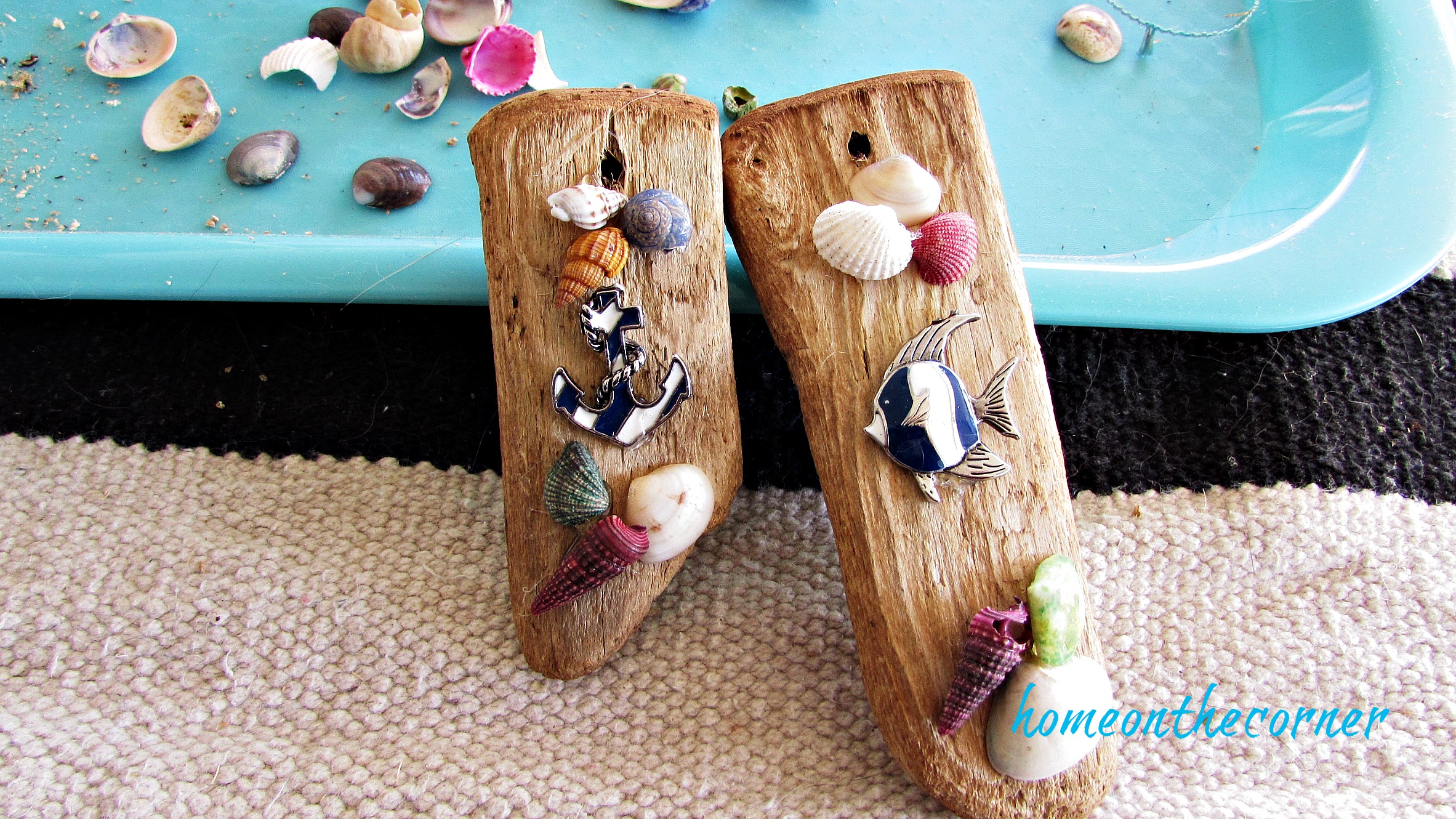 ornament exchange seashells driftwood seashore beach