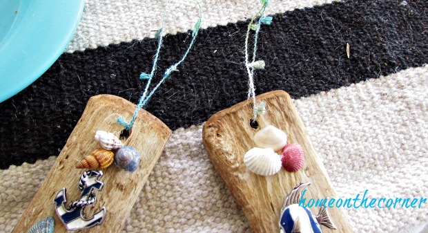 ornament exchange seashells, ribbon hanger