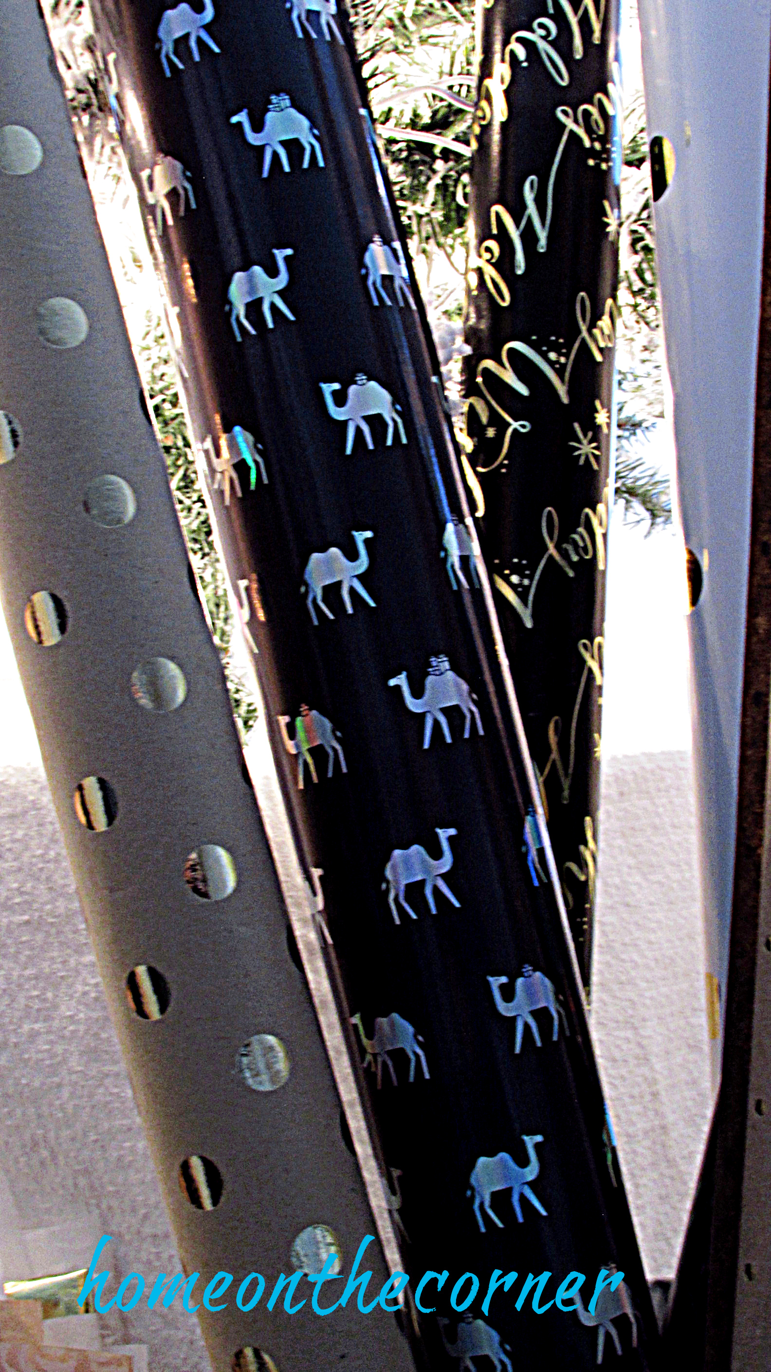 gold, black, camel christmas wrapping paper