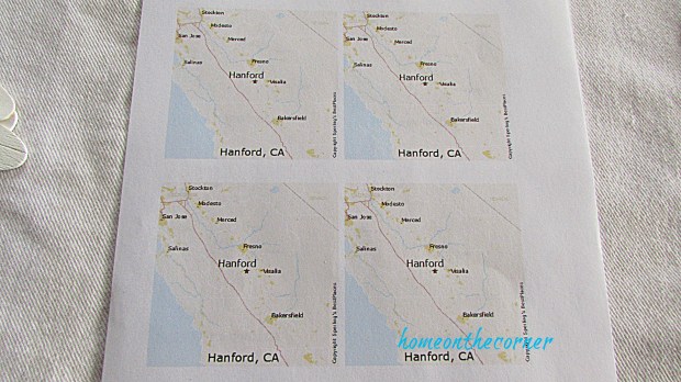 Map keychain city map