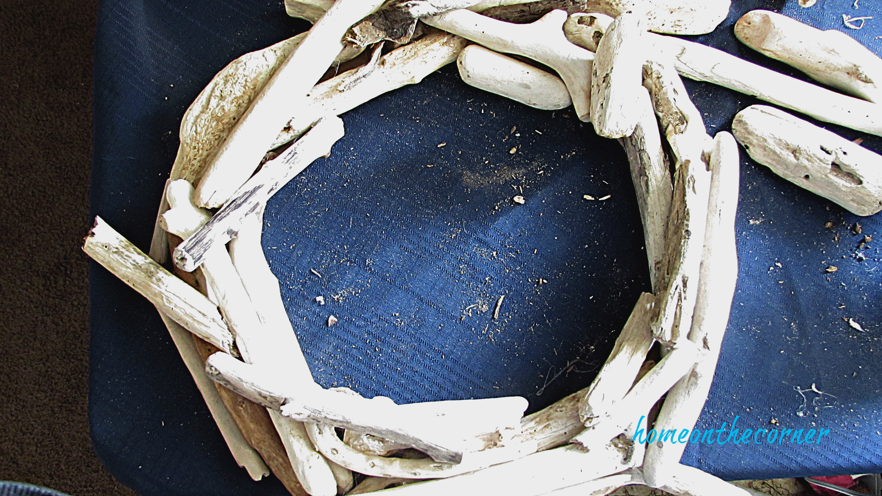 driftwood wreath layered pieces