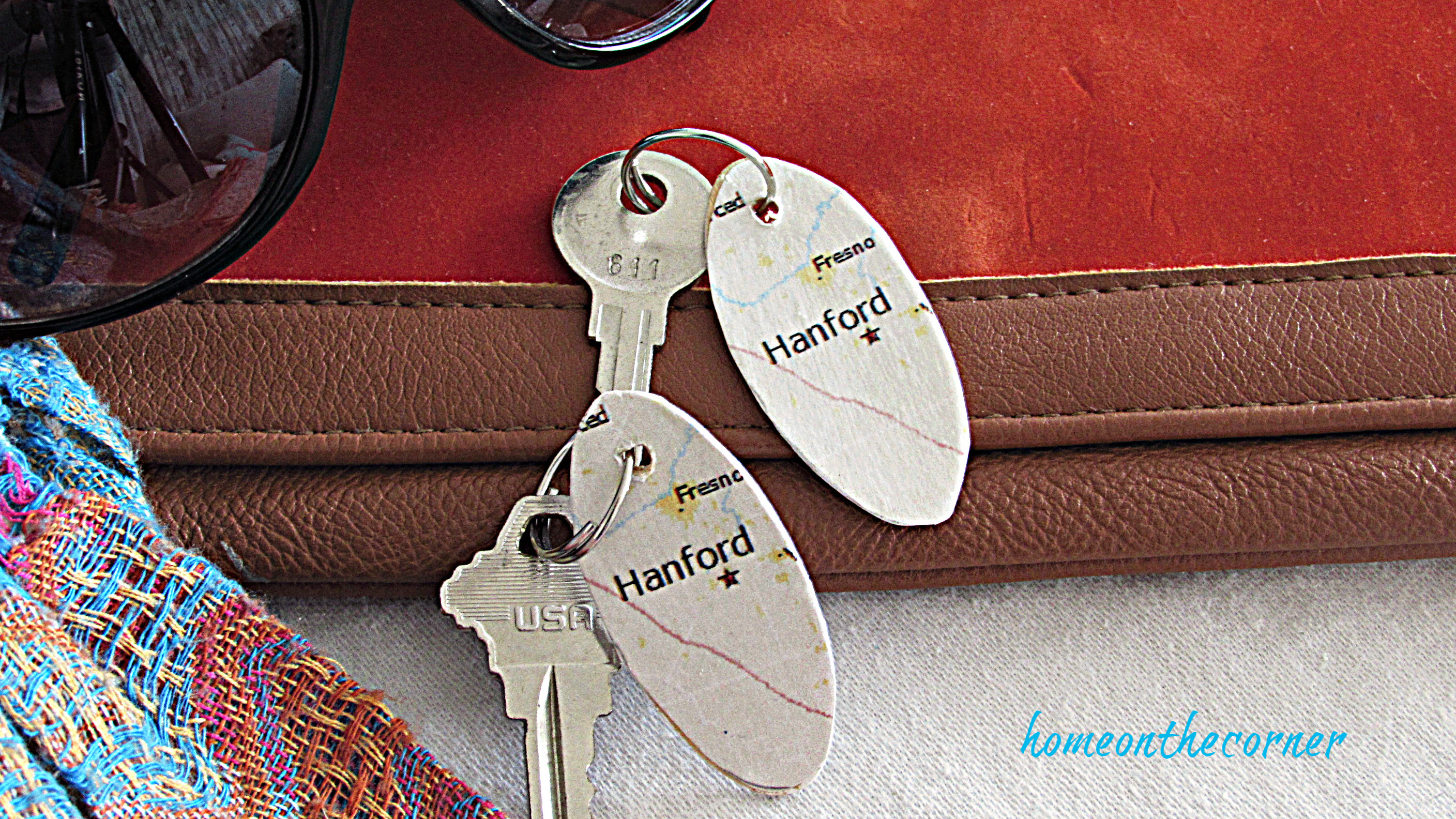 map key chain city of hanford