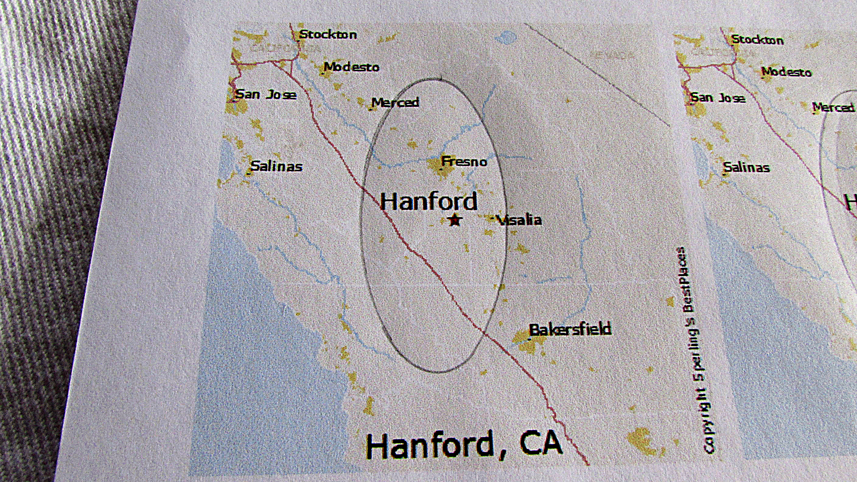 map key chain hometown circled