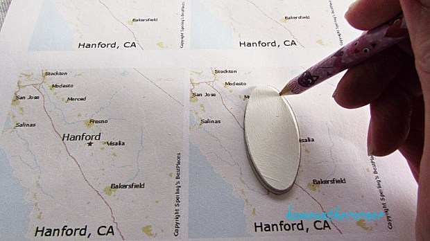 map keychain tracing your town