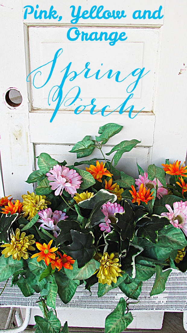 spring porch pink, yellow and orange spring porch title